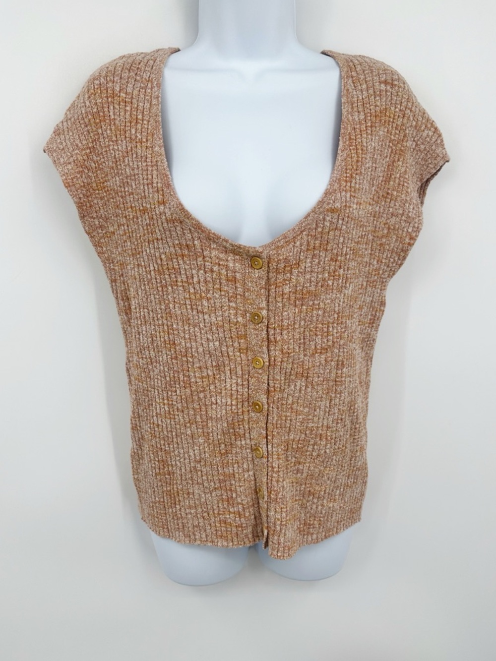 Madewell Marled Shaw Button Front Sweater Tee Size XL Boho Comfy